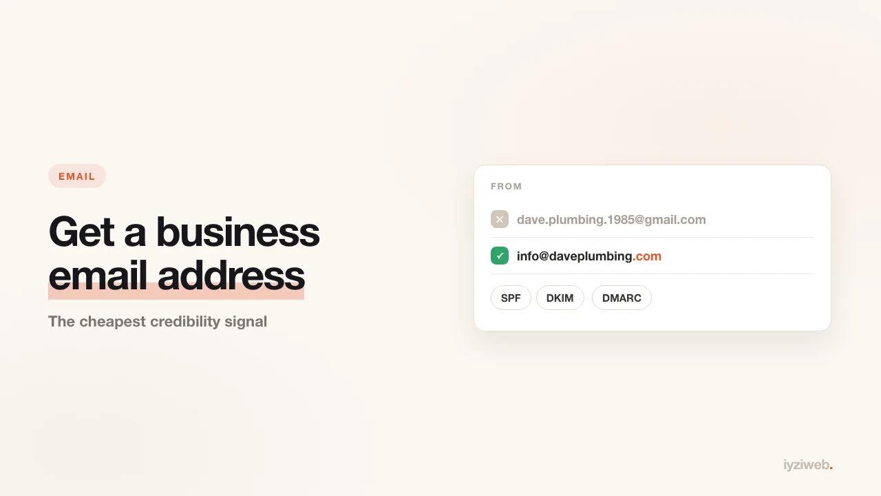How to get an info@ business email address