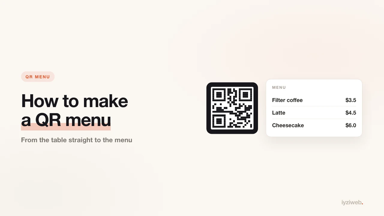 How to make a QR code menu, free and permanent
