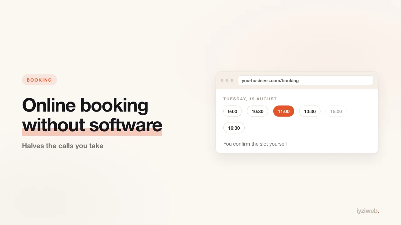 How to set up online booking without a subscription