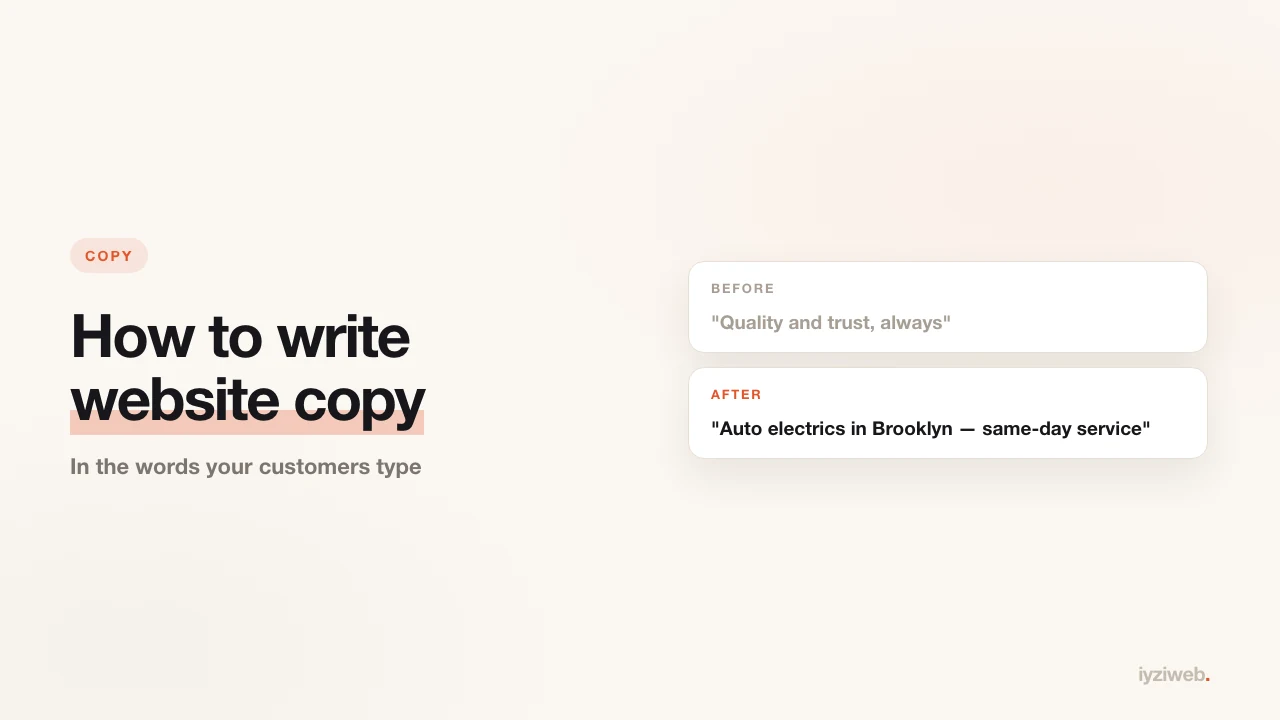 How to write website copy: a template for small businesses