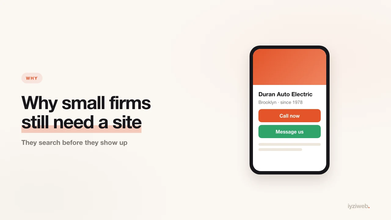 Why doesn't your small business have a website yet?