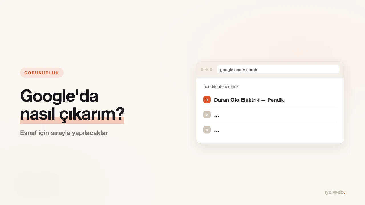 Google'da nasıl çıkarım? Esnaf için sade rehber