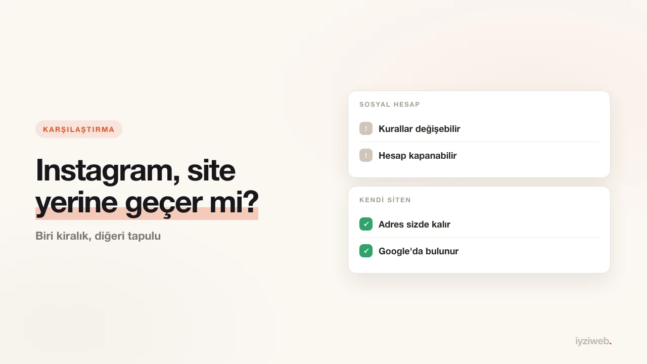 Instagram hesabı web sitesi yerine geçer mi?