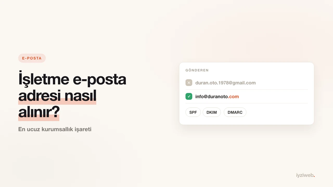 info@ ile biten e-posta adresi nasıl alınır?