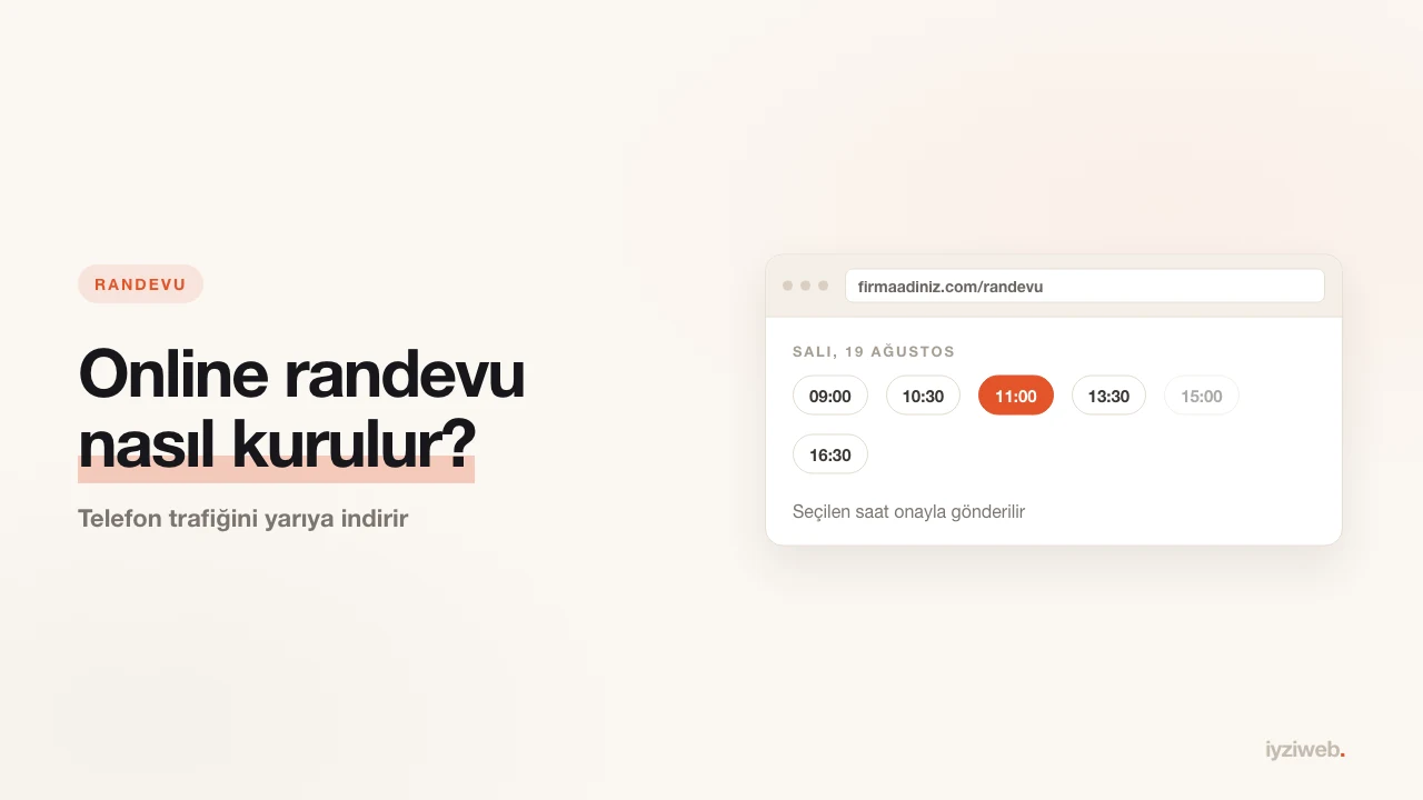 Online randevu sistemi nasıl kurulur? Aboneliksiz yöntem