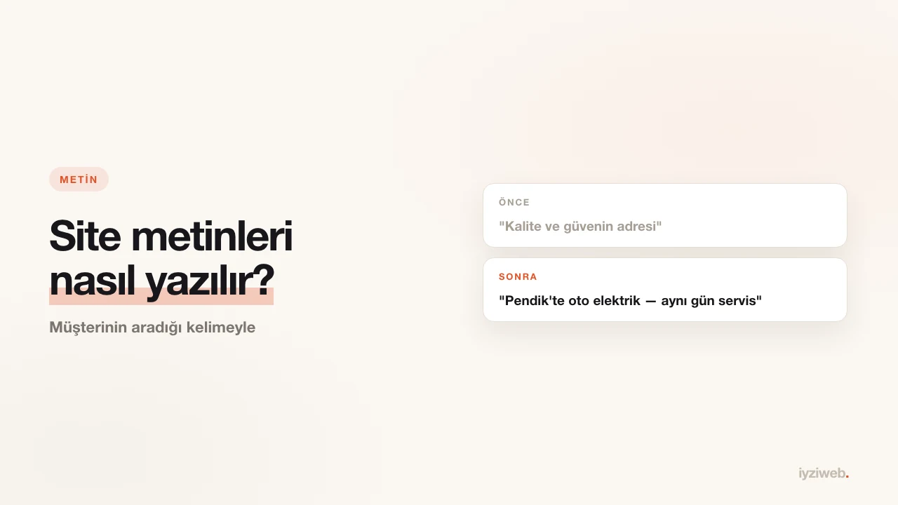 Web sitesi metinleri nasıl yazılır? Esnaf için şablon