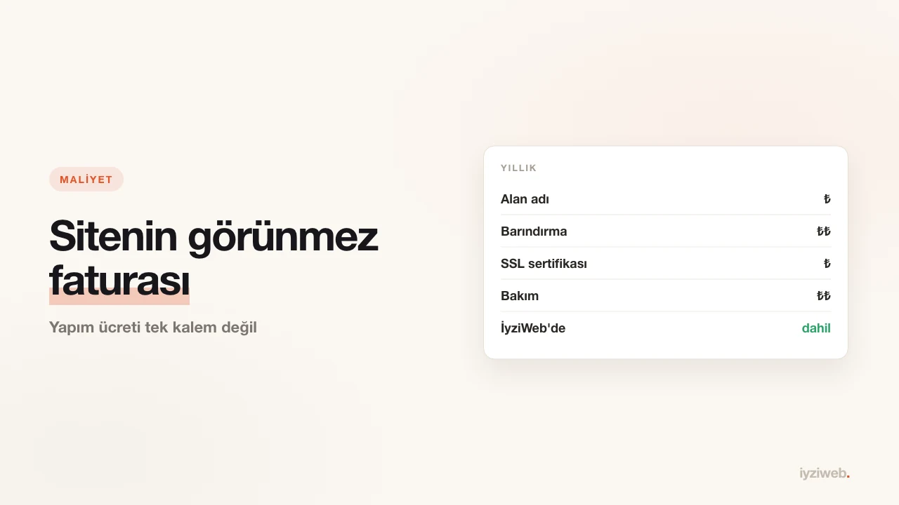 Web sitesinin görünmez faturası: domain, hosting, SSL