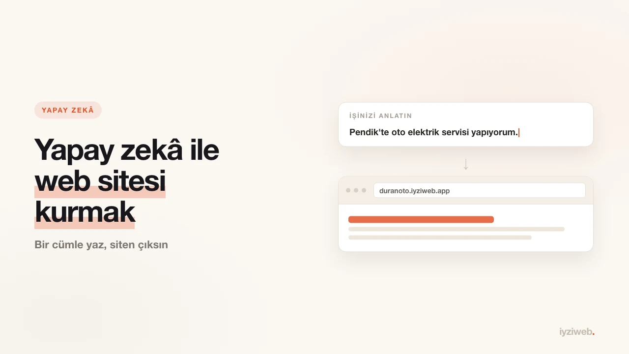 Yapay zekâya site yaptırmak: 5 dakikada ne oluyor?