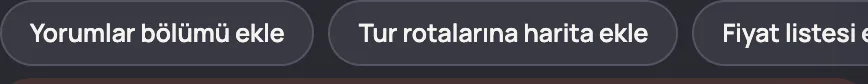 Revizyon önerileri şeridi