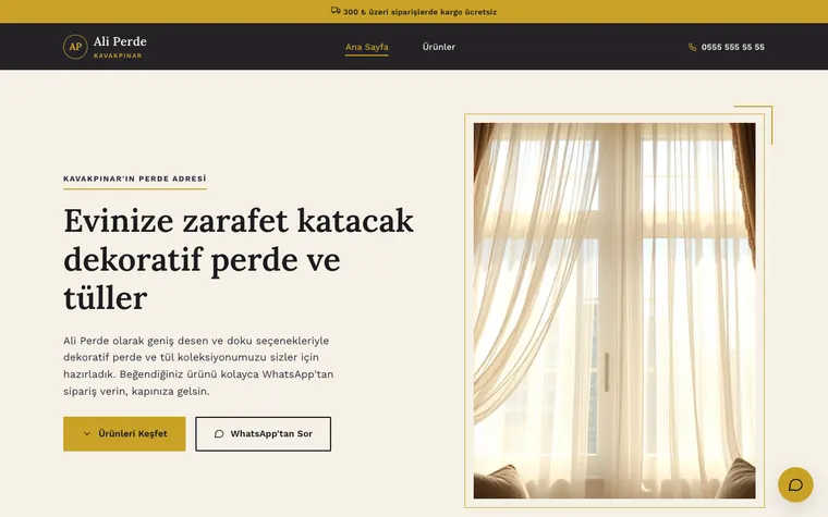 Ali Perde — İyziWeb ile kurulmuş restoran sitesi
