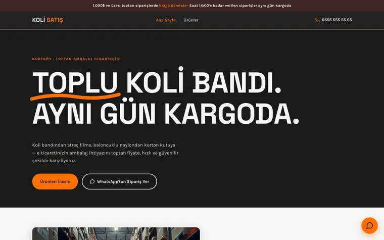 Koli Satış — İyziWeb ile kurulmuş çiçekçi sitesi