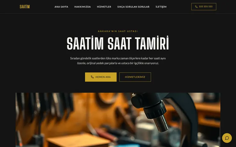 Saatim Saat Tamiri web sitesi